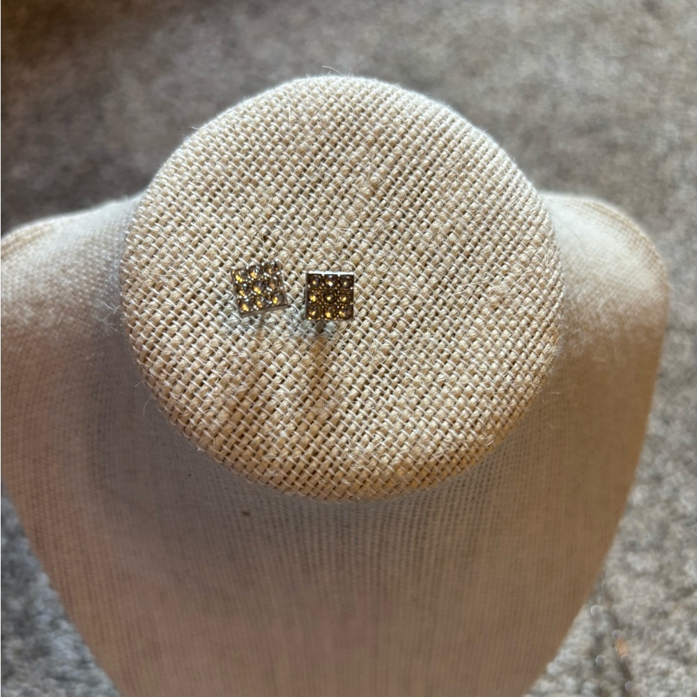 Touchstone Crystal Square Stud Earrings